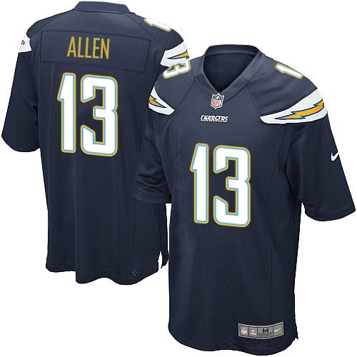 Men's Game Keenan Allen Nike Jersey Navy Blue Home - #13 NFL Los Angeles Chargers